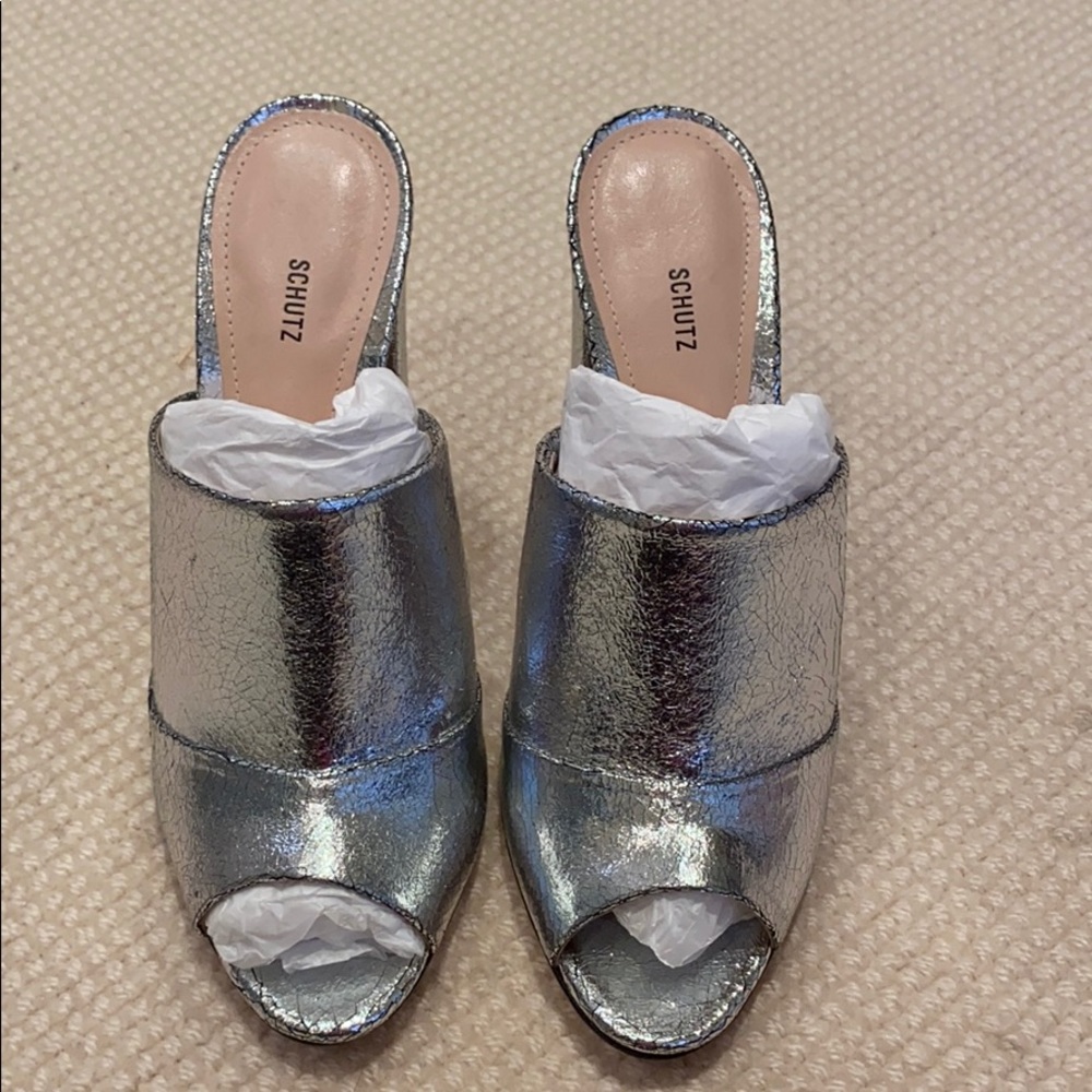 Schutz Silver Heels